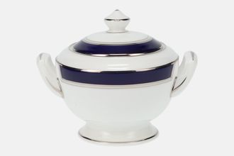 Sell Royal Worcester Howard - Cobalt Blue - silver rim Sugar Bowl - Lidded (Coffee) Made in England
