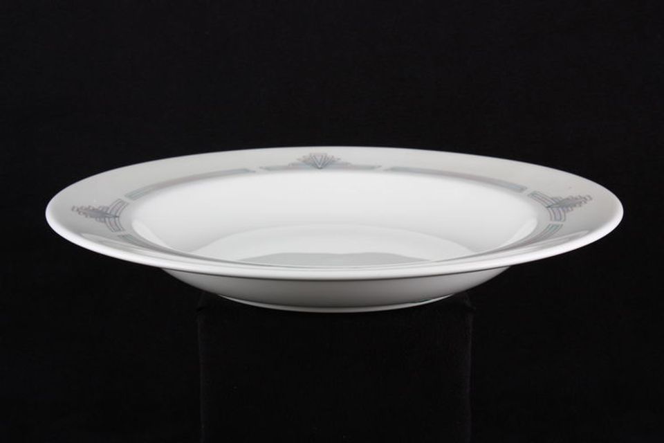 Wedgwood Talisman - Art Deco Pattern Rimmed Bowl 9"
