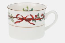Royal Worcester Holly Ribbons Teacup Straight sided 3 1/4" x 2 1/2" thumb 1