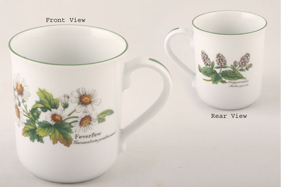 Royal Worcester Worcester Herbs Mug Feverfew, Peppermint 3 1/4" x 3 5/8"