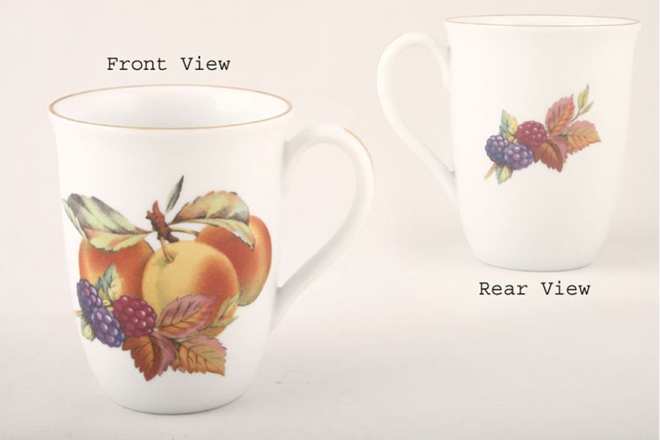 Royal Worcester Evesham - Gold Edge Mug Apricot and Blackberry 3 1/4" x 4 1/4"