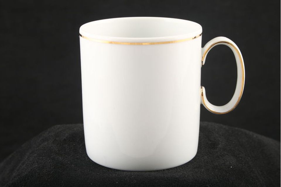 Thomas Medaillon Gold Band - White with Thin Gold Line Coffee/Espresso Can Cup 4 Tall 2 1/2" x 2 3/4"