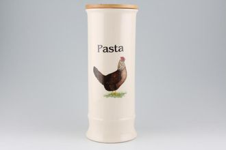 Cloverleaf Farm Animals Storage Jar + Lid With wooden Lid - Pasta 4 5/8" x 11 3/4"