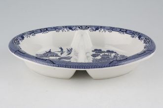 Sell Churchill Blue Willow Vegetable Dish (Divided) 10"