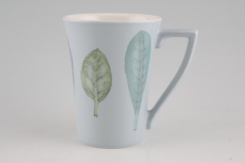 Portmeirion Seasons Collection - Leaves Mug Blue, Large leaves 3 1/2" x 4 1/2"
