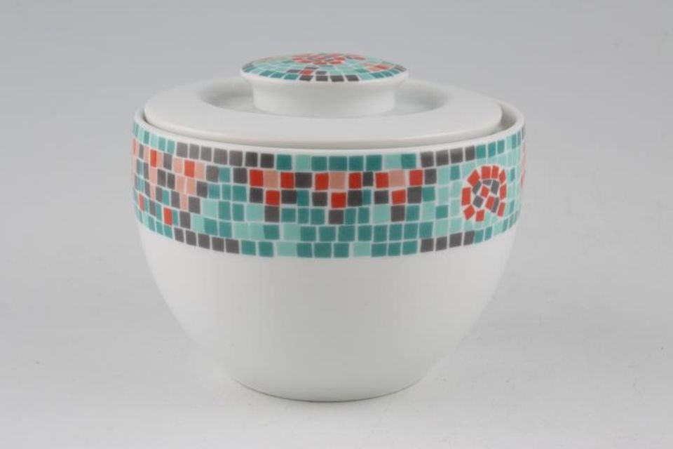 Habitat Mosaic Sugar Bowl - Lidded (Tea) 4 1/4"