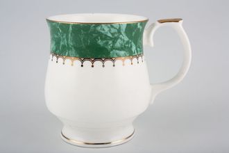 Sell Queens Symphony Mug Green, Craftsman, Gold on Foot 3" x 3 5/8"