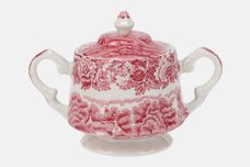 Wood & Sons English Scenery - Pink Sugar Bowl - Lidded (Tea) 2 handles thumb 1