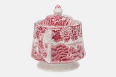 Wood & Sons English Scenery - Pink Sugar Bowl - Lidded (Tea) 2 handles thumb 2