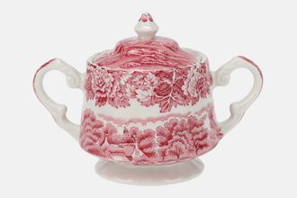 Sell Wood & Sons English Scenery - Pink Sugar Bowl - Lidded (Tea) 2 handles