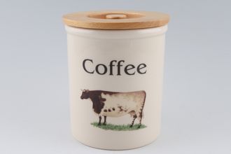 Sell Cloverleaf Farm Animals Storage Jar + Lid With Wooden Lid - Coffee 4" x 4 3/4"