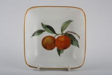 Royal Worcester Evesham - Gold Edge Dish (Giftware) Square with oranges on 4 1/2" x 4 1/2" thumb 2