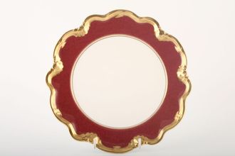 Coalport Athlone - Marone Serving Plate Wavy Edge.Thick gold band 9"