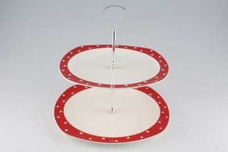 Sell Midwinter Red Domino Cake Stand 2 Tier 9 3/4" x 8 1/2"