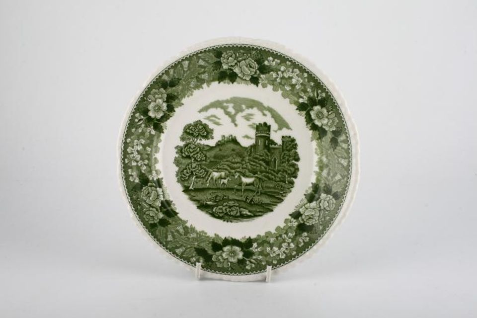 Adams English Scenic - Green Salad/Dessert Plate Deep - Horse Scene 8"