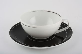 Sell Rosenthal Tac Gropius - Dynamic Black Teacup & Saucer 3 7/8" x 1 7/8"