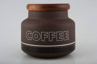Sell Hornsea Contrast Storage Jar + Lid Wooden lid - Coffee on jar 3 3/4" x 4"