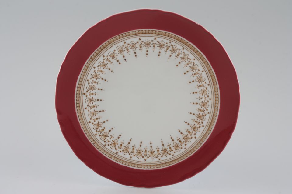 Royal Worcester Regency - Ruby - White Tea / Side Plate No Gold 6"