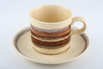 Palissy Crofter Brown Teacup & Saucer 3 1/4" x 2 3/4"