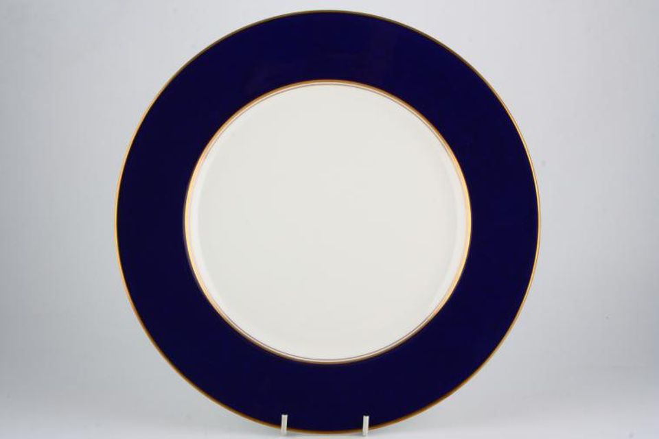 Royal Worcester Howard - Cobalt Blue - gold rim Round Platter Made in England 12"