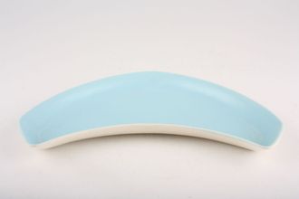 Poole Twintone Dove Grey and Sky Blue Crescent 8 5/8"