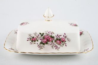 Royal Albert Lavender Rose Butter Dish + Lid Rectangular