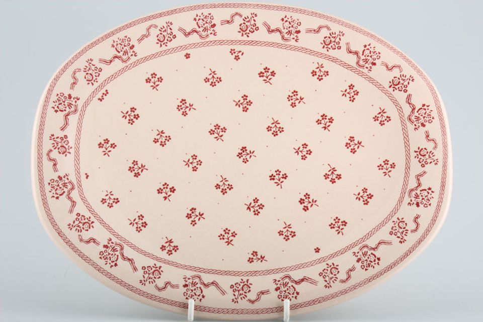 Laura Ashley/Johnson Bros Petite Fleur - Pink Oval Platter 12"