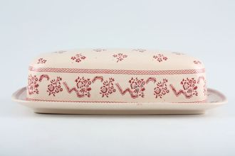 Laura Ashley/Johnson Bros Petite Fleur - Pink Butter Dish + Lid Oblong