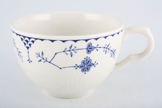 Furnivals Denmark - Blue Breakfast Cup Half fluted, no flower inside, large opening handle 4" x 2 5/8"