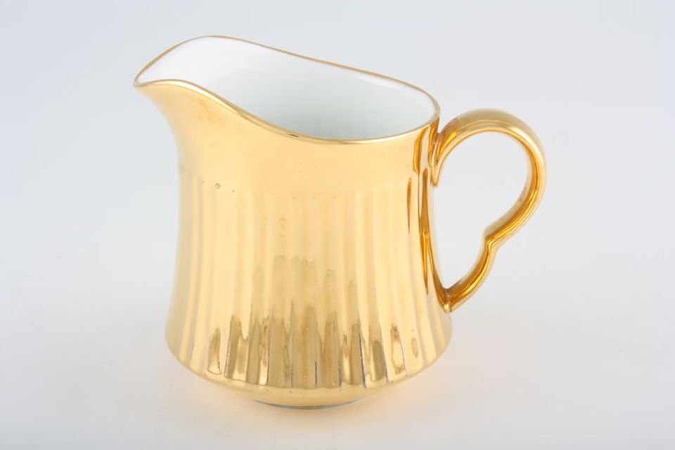 Royal Worcester Gold Lustre - Fluted Milk Jug 2/3pt