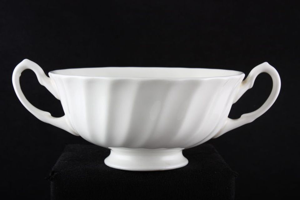 Royal Doulton White Fluted Swirl Soup Cup