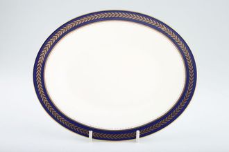 Sell Coalport Blue Wheat Sauce Boat Stand oval - 4 3/4" well 7 7/8"