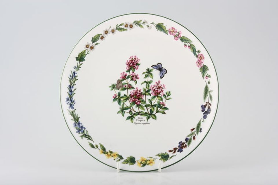 Royal Worcester Worcester Herbs Cake Plate Round 9 1/8"
