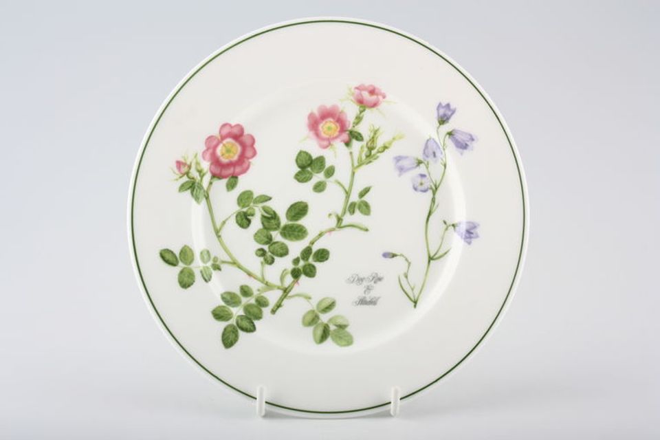 Portmeirion Welsh Wild Flowers Tea / Side Plate Dog rose & Harebell 7 1/8"