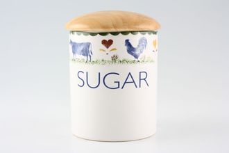 Wood & Sons Jacks Farm Storage Jar + Lid Sugar, Straight sided, Wooden Lid 5"