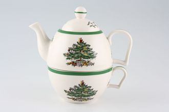 Spode Christmas Tree Tea For One Teapot with breakfast cup 3/4pt