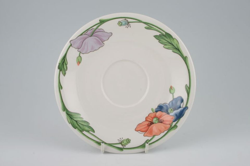 Villeroy & Boch Amapola Soup Cup Saucer See Breakfast Cup Saucer 7 3/8"