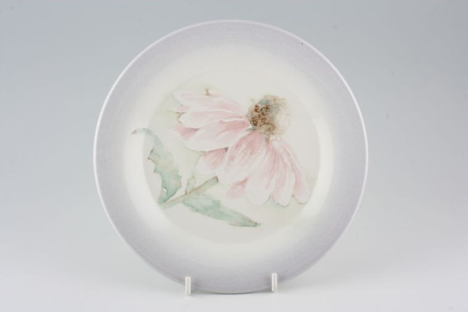 Portmeirion Seasons Collection - Flowers Salad/Dessert Plate Pink Daisy - Lilac Edge 8 5/8"