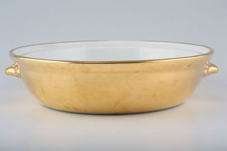 Royal Worcester Gold Lustre Casserole Dish Base Only Round, Shallow 1 1/2pt