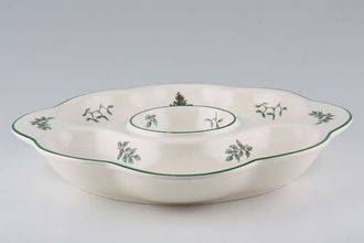 Spode Christmas Tree Hor's d'oeuvres Dish round - 3 compartments 13 3/4"