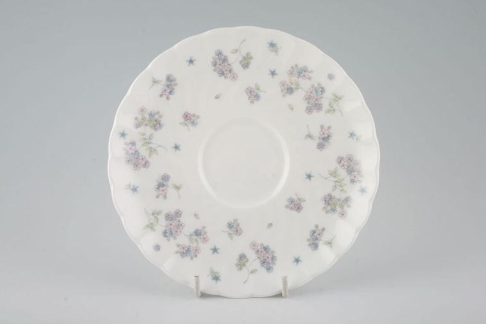 Wedgwood April Flowers Breakfast Saucer See Soup Cup Saucer 6"