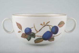 Sell Royal Worcester Evesham - Gold Edge Soup Cup 2 handles, gold line in the centre of the handle