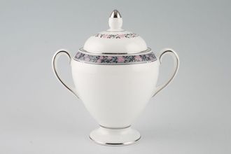 Sell Wedgwood Fairmont - Grey Band - Pink Flowers Sugar Bowl - Lidded (Tea)
