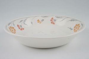 Johnson Brothers Lugano - Orange and terracotta flowers Soup / Cereal Bowl