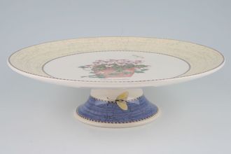 Sell Wedgwood Sarah's Garden - Cream and Terracota Cake Plate Footed 11"