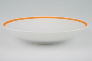 Thomas White with Red and Orange Bands Soup / Cereal Bowl