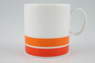 Thomas White with Red and Orange Bands Coffee/Espresso Can 2 3/8" x 2 1/2"