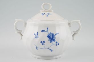 Royal Worcester Blue Bow Sugar Bowl - Lidded (Tea)