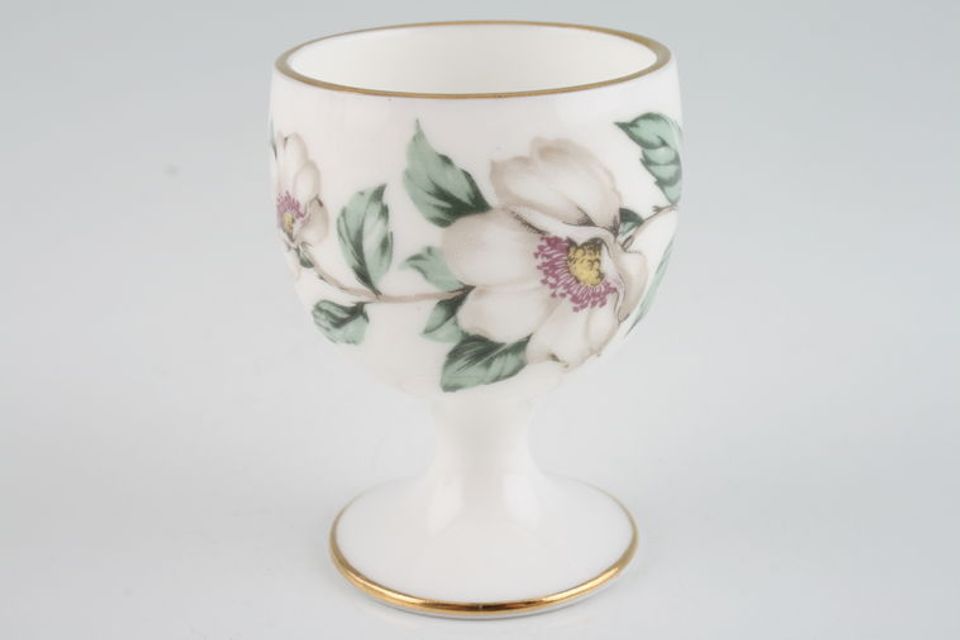 Crown Staffordshire Christmas Roses - Plain Edge Egg Cup Footed 2 1/2"
