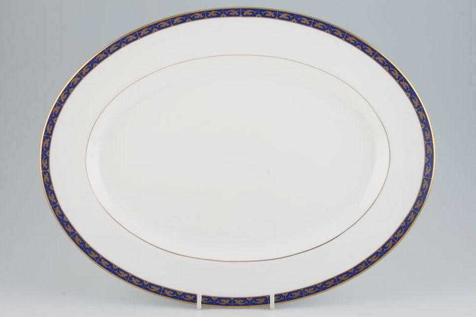 Wedgwood Marina - Blue Oval Platter 15 1/4"